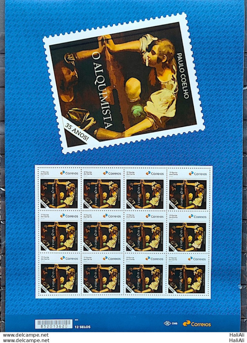 SI 05 Brazil Institutional Stamp Alchemist Paulo Coelho Literature 2023 Sheet - Personnalisés