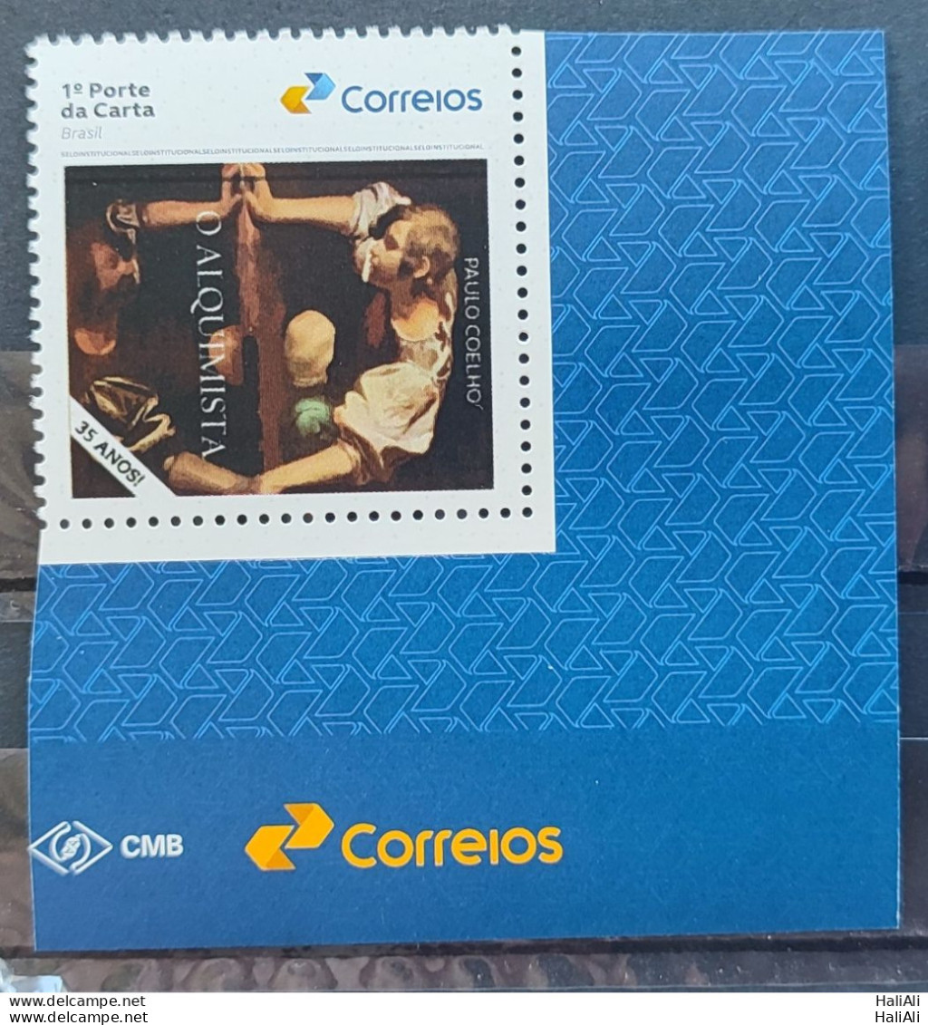 SI 05 Brazil Institutional Stamp Alchemist Paulo Coelho Literature 2023 Vignette Correios - Personalisiert