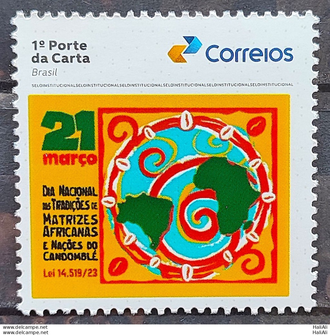 SI 06 Brazil Institutional Stamp Traditions Of African Matrices And Candomble Nations Map 2023 - Personalized Stamps