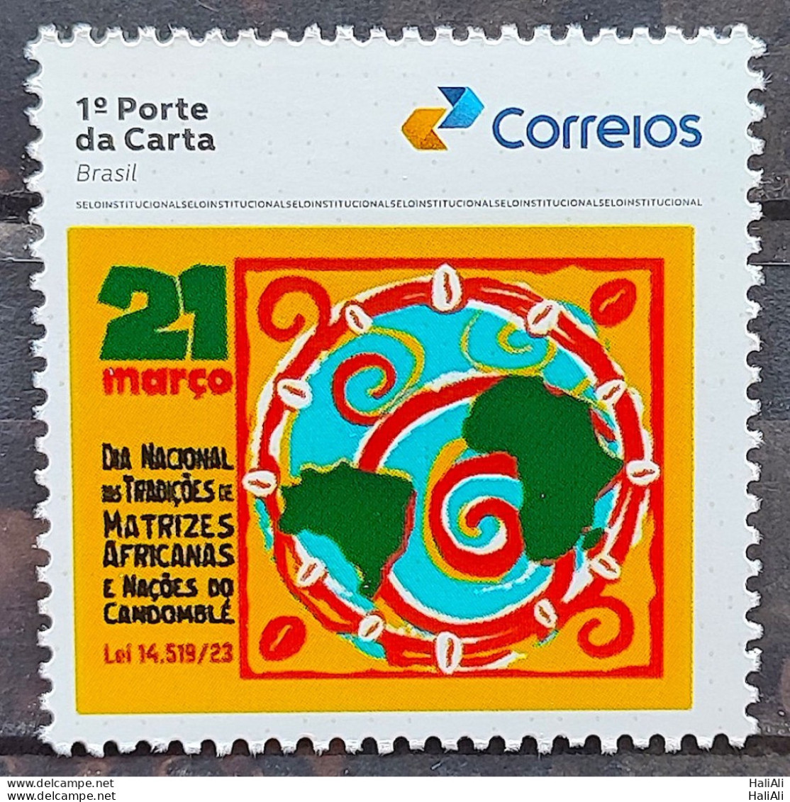 SI 06 Brazil Institutional Stamp Traditions Of African Matrices And Candomble Nations Map 2023 - Gepersonaliseerde Postzegels