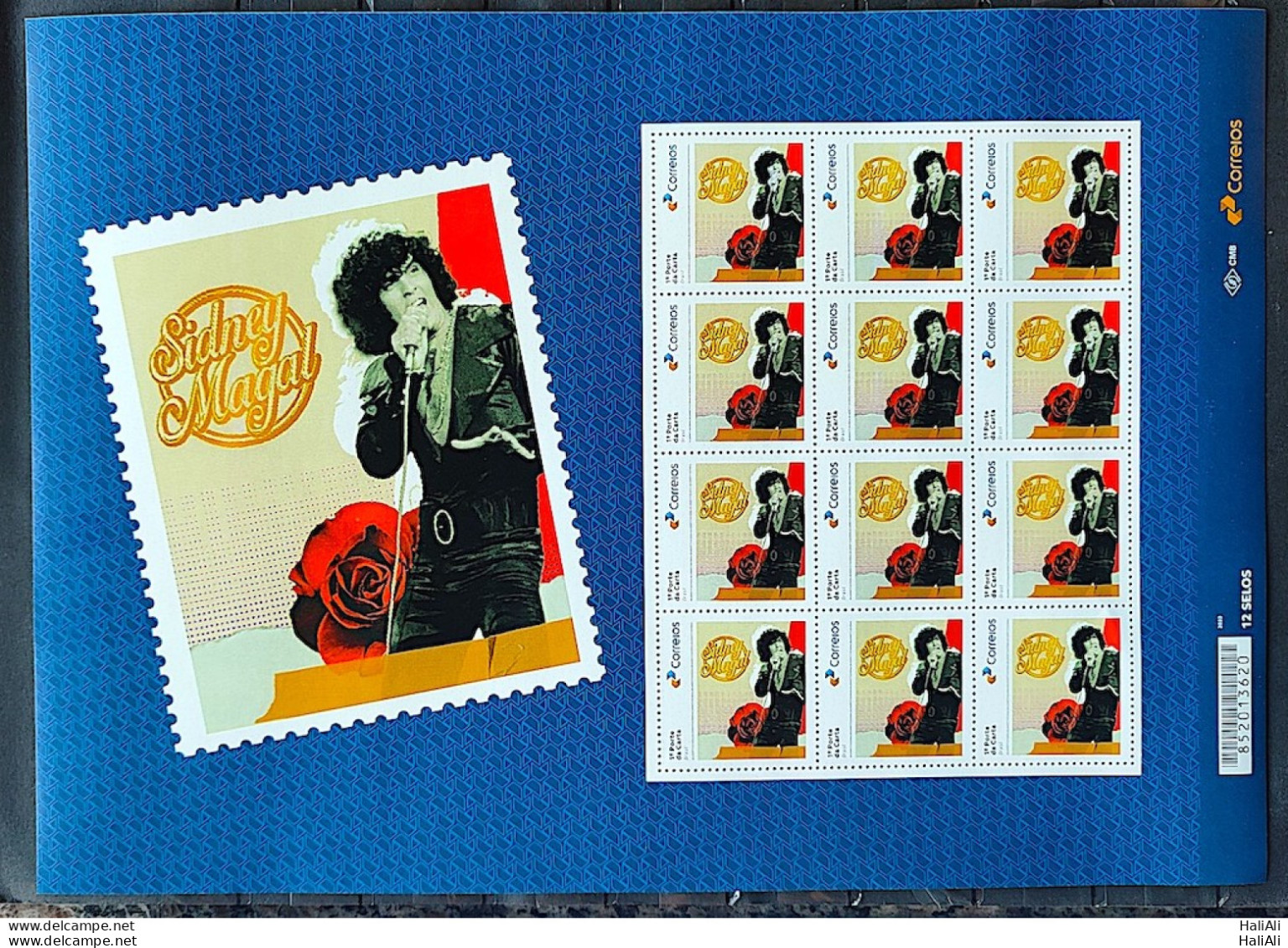 SI 01 Brazil Institutional Stamp Sidney Magal Music 2023 Sheet - Gepersonaliseerde Postzegels