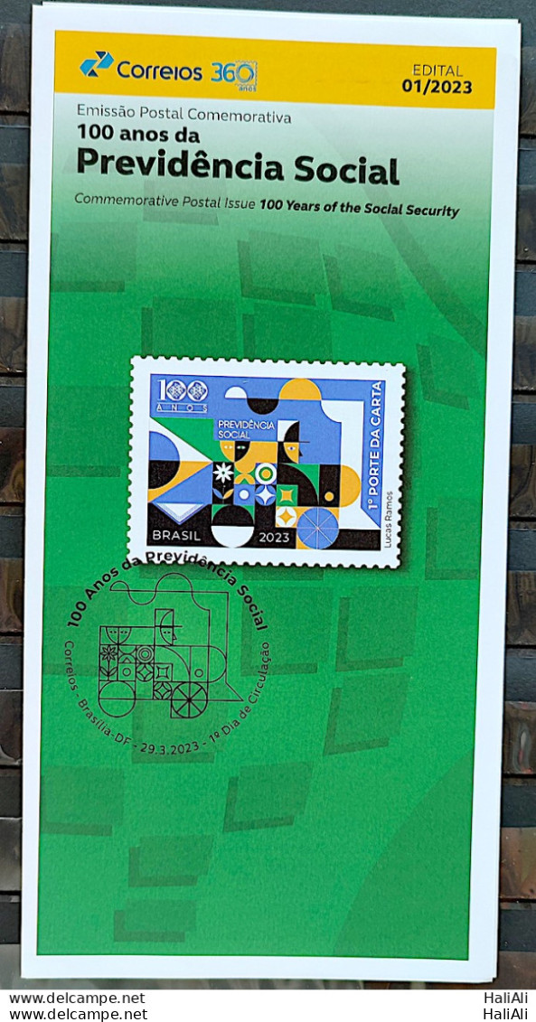 Edital 2023 01 Social Security Economy Train Flag Work No Stamp - Briefe U. Dokumente