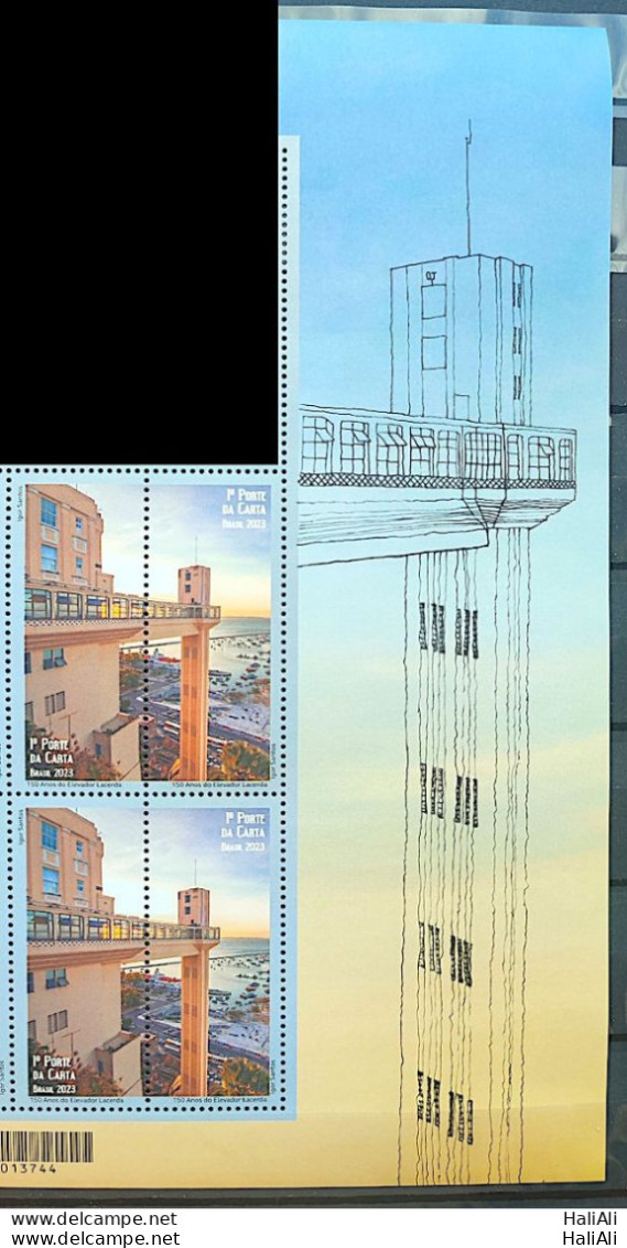 C 4137 Brazil Stamp Elevator Lacerda Salvador Transport Tourism 2023 Block Of 4 Vignette - Ungebraucht