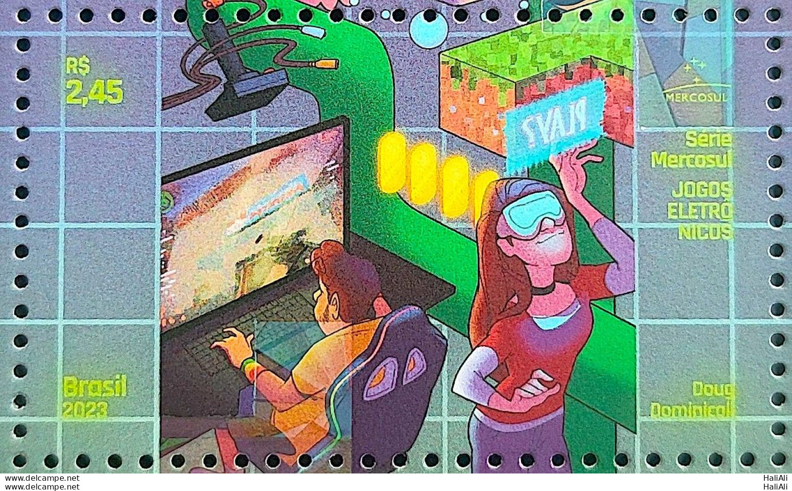 C 4141 Brazil Stamp Electronic Games Video Game Mercosur Woman 2023 - Ungebraucht