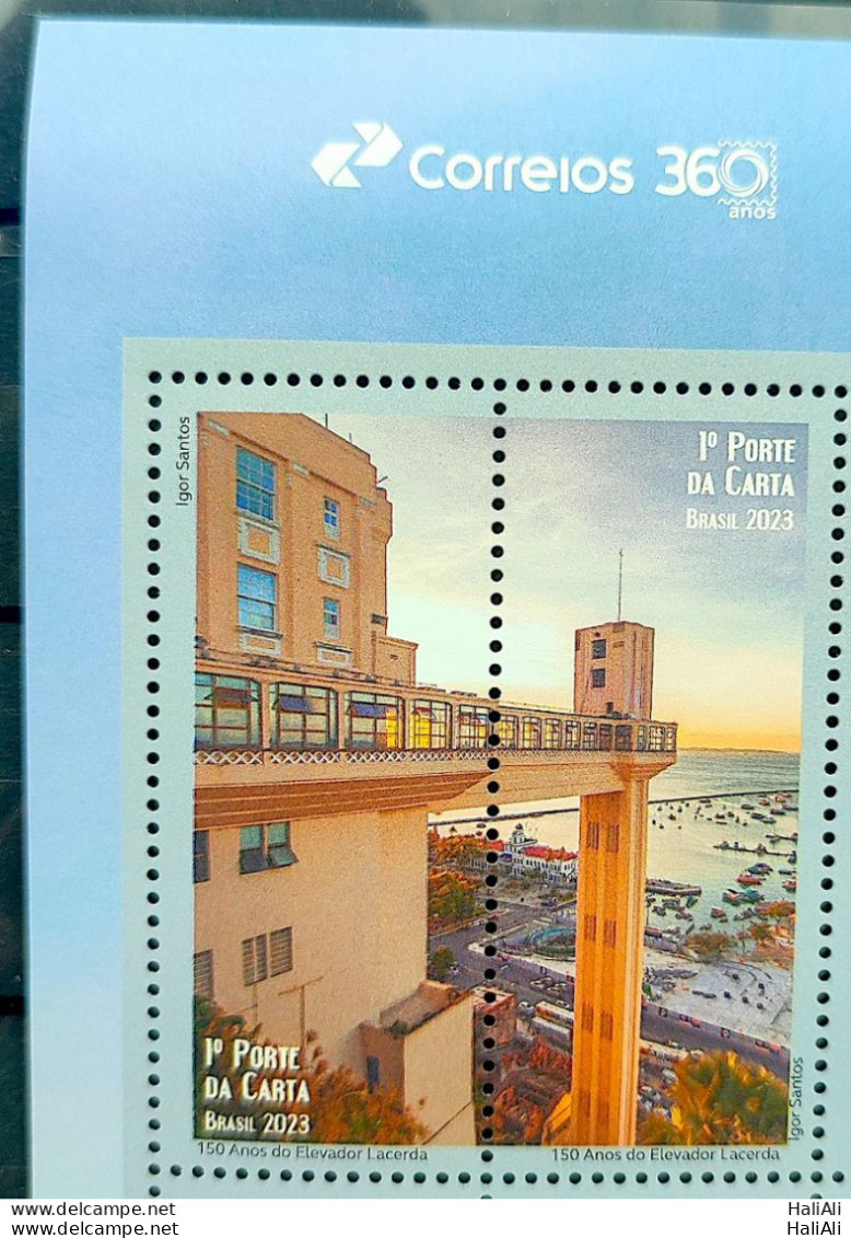 C 4137 Brazil Stamp Elevator Lacerda Salvador Transport Tourism 2023 Block Of 4 Vignette Correios - Ungebraucht