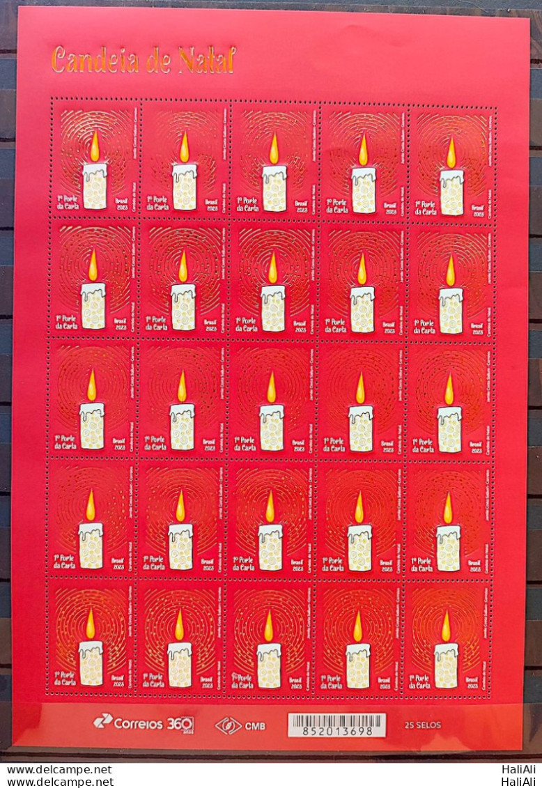 C 4135 Brazil Stamp Christmas Candeia Candle Religion 2023 Sheet - Ungebraucht