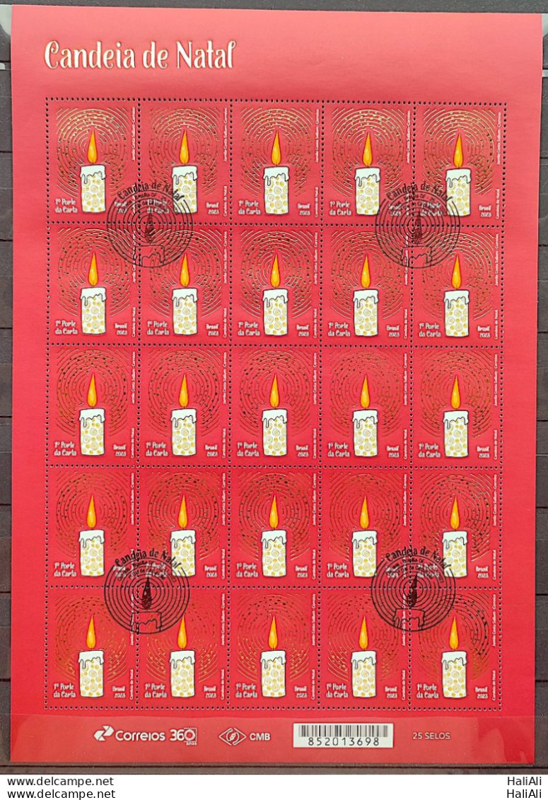 C 4135 Brazil Stamp Christmas Candeia Candle Religion 2023 Sheet CBC DF - Ungebraucht