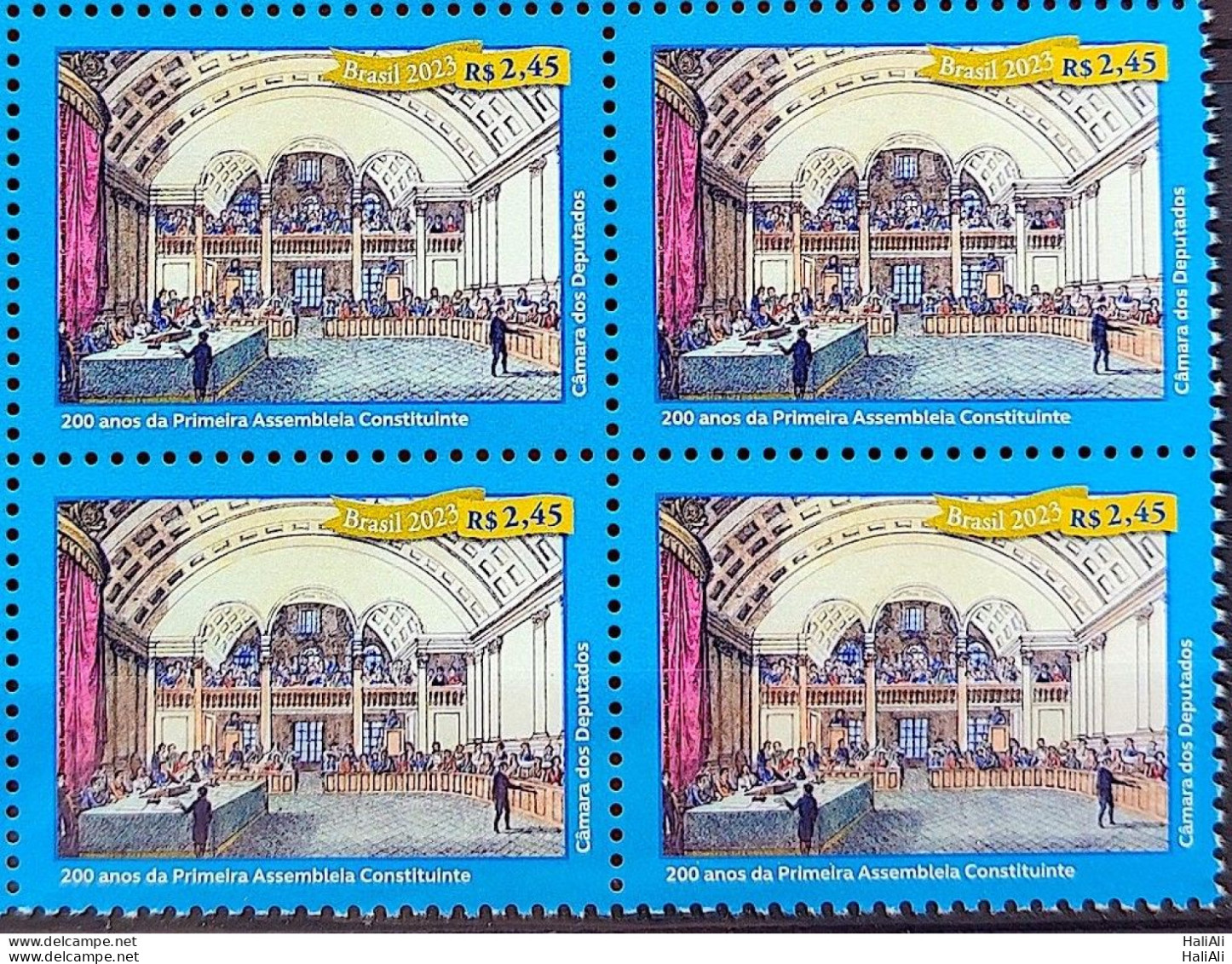 C 4133 Brazil Stamp 200 Years Constituent Assembly Law 2023 Block Of 4 - Ungebraucht