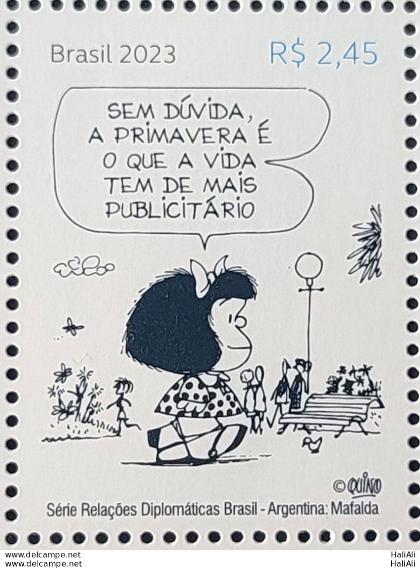 C 4126 Brazil Stamp Diplomatic Relations Argentina Mafalda 2023 - Ungebraucht