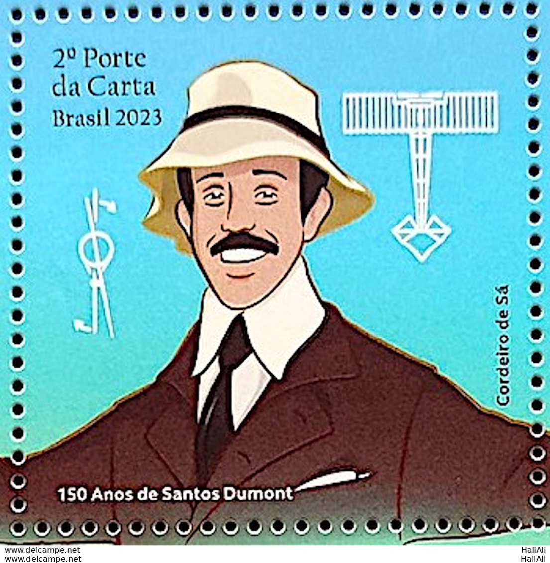 C 4104 Brazil Stamp 150 Years Of Santos Dumont Hat Airplane 2023 - Nuovi