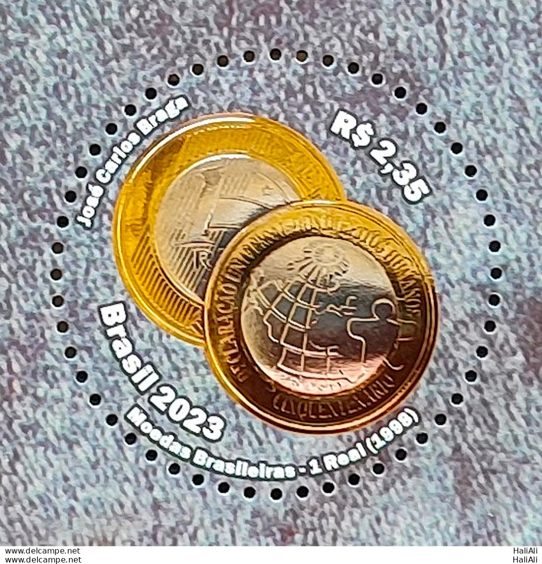 C 4095 Brazil Stamp Brazilian Coins Economy Money Numismatic 2023 Human Rights - Nuovi