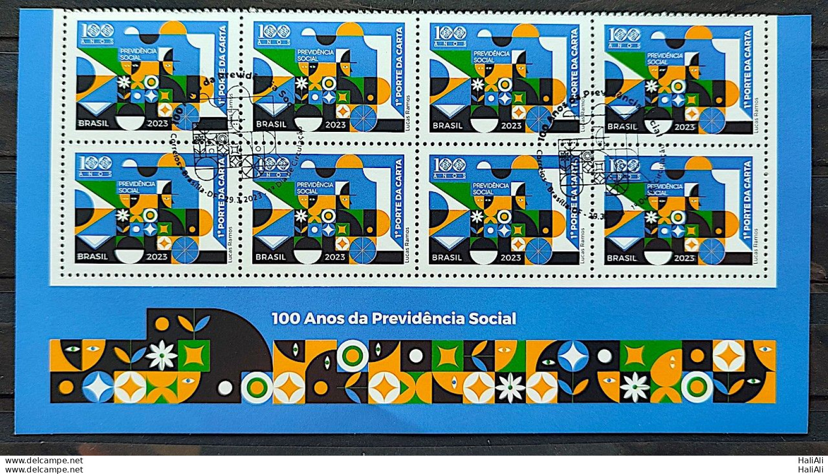C 4086 Brazil Stamp Social Security Train Economy Flag Work 2023 Octille CBC DF - Nuovi
