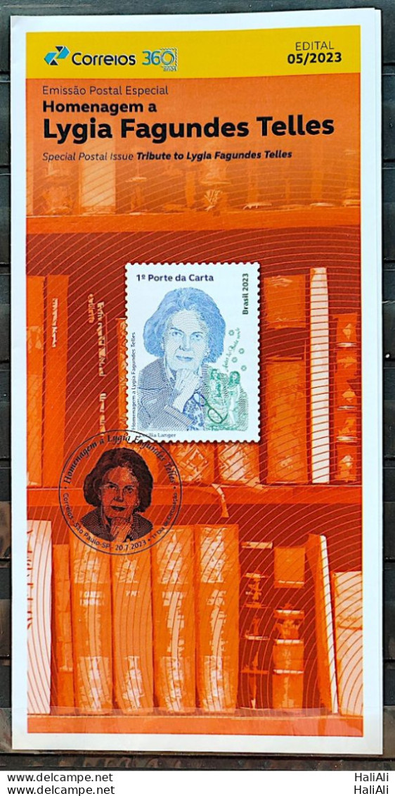 Brochure Brazil Edital 2023 05 Lygia Fagundes Telles Literature Woman Writer Without Stamp - Storia Postale