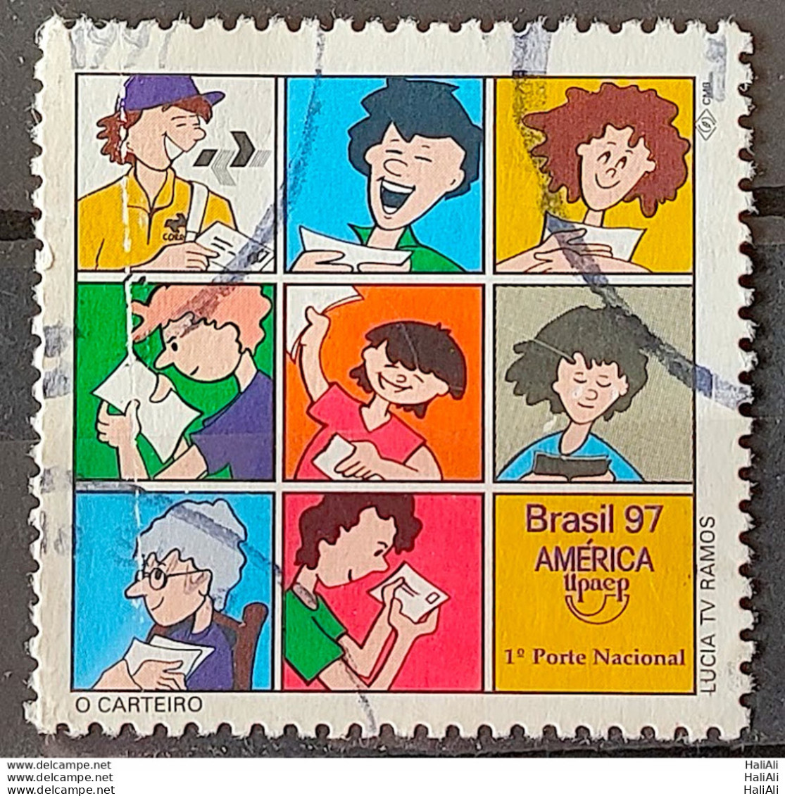 C 2023 Brazil Stamp UPAEP Postal Service Postcard 1997 Circulated 1 - Oblitérés