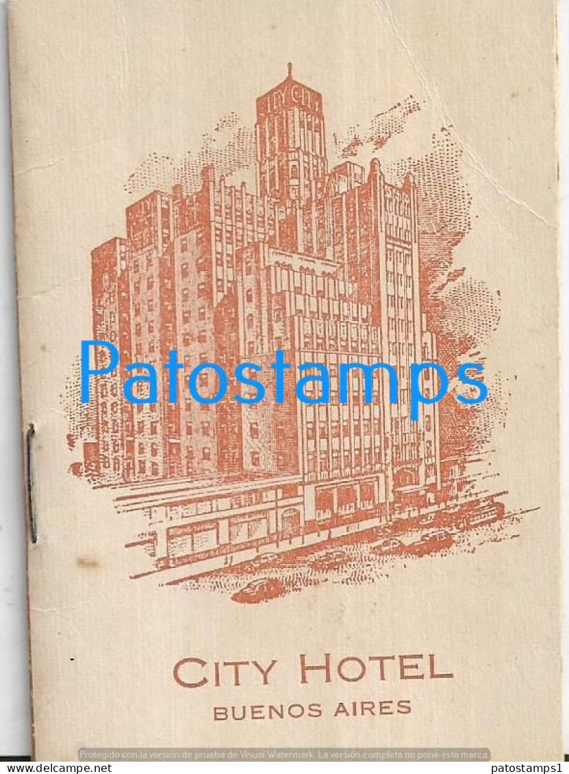 227697 ARGENTINA BUENOS AIRES PUBLICITY CITY HOTEL & PLANO NO POSTAL POSTCARD - Argentinien