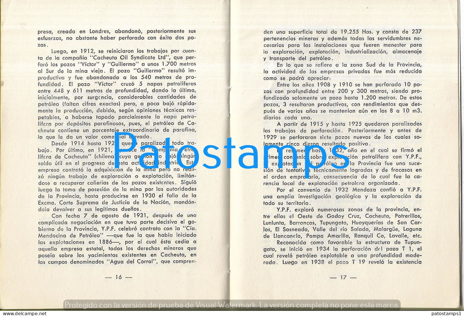 227699 ARGENTINA MENDOZA EL GOBIERNO EN LA BATALLA DEL PETROLEO OIL 1958 LIBRILLO NO POSTAL POSTCARD - Argentinien