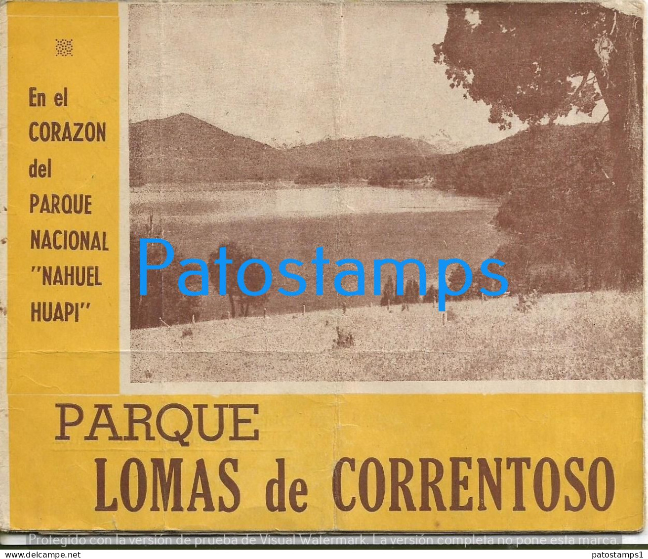 227700 ARGENTINA PARQUE NACIONAL NAHUEL HUAPI PARQUE LOMAS DE CORRENTOSO PLANO & PUBLICITY 46 X 26.5 NO POSTAL POSTCARD - Argentinien