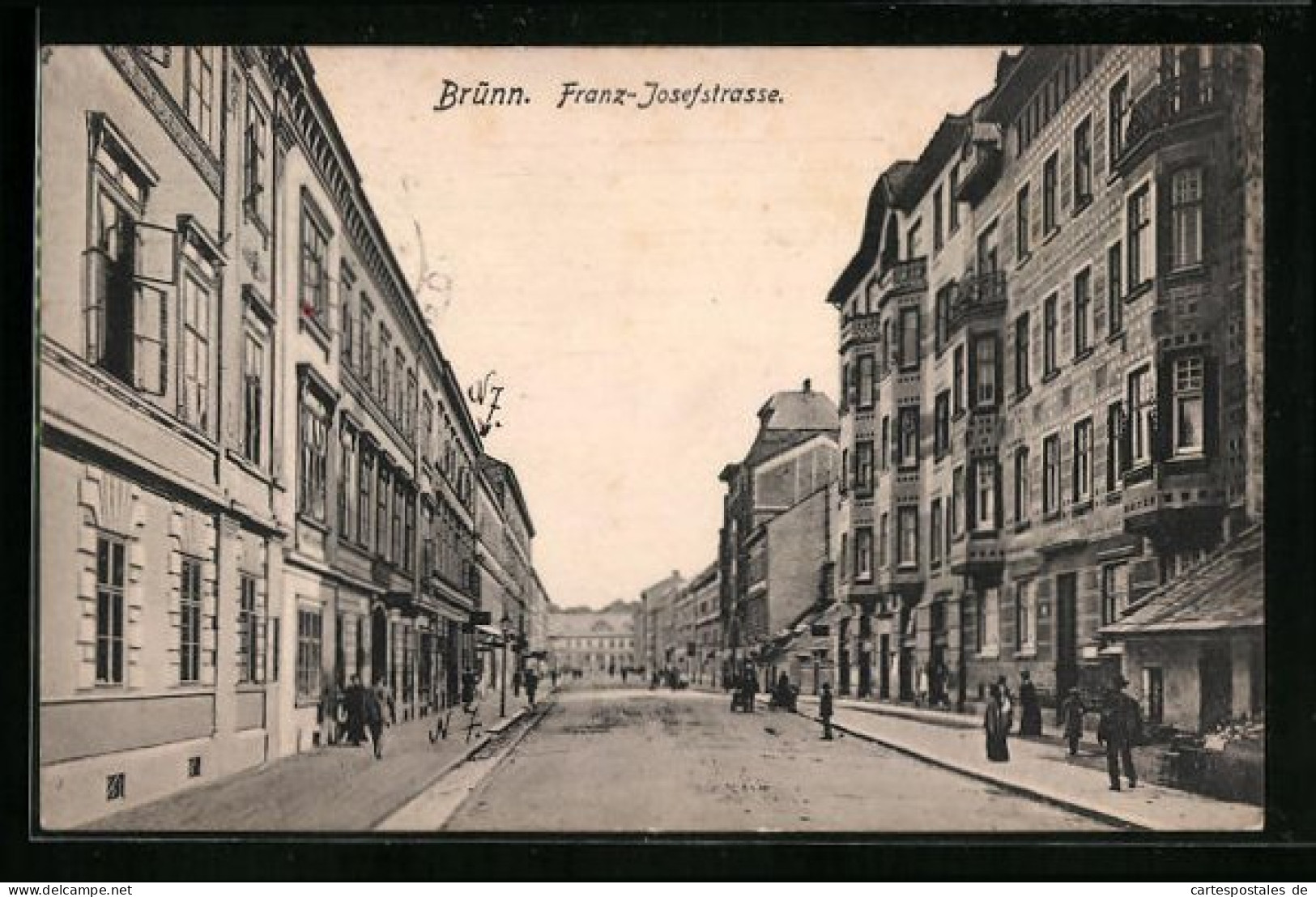 AK Brünn / Brno, Franz-Josefstrasse Mit Passanten  - Tschechische Republik