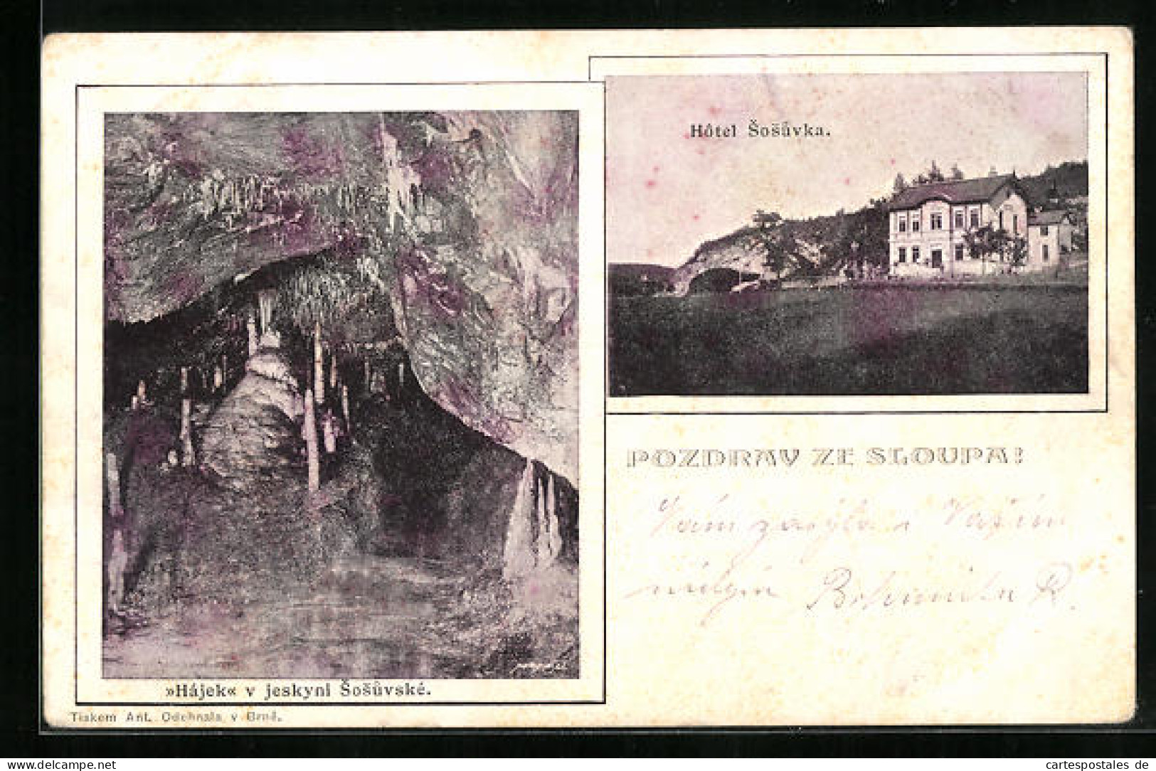 AK Sloup, Hajek V Jeskyni Sosuvske, Hotel Sosuvka  - Tchéquie