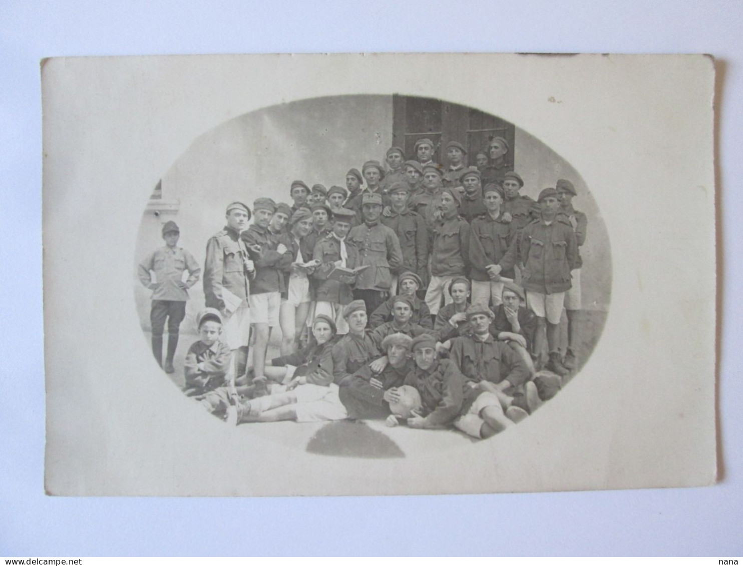 Poland-Krakow/Cracovia:Military Troop Children's Soccer Team 1921 Photo - Pologne