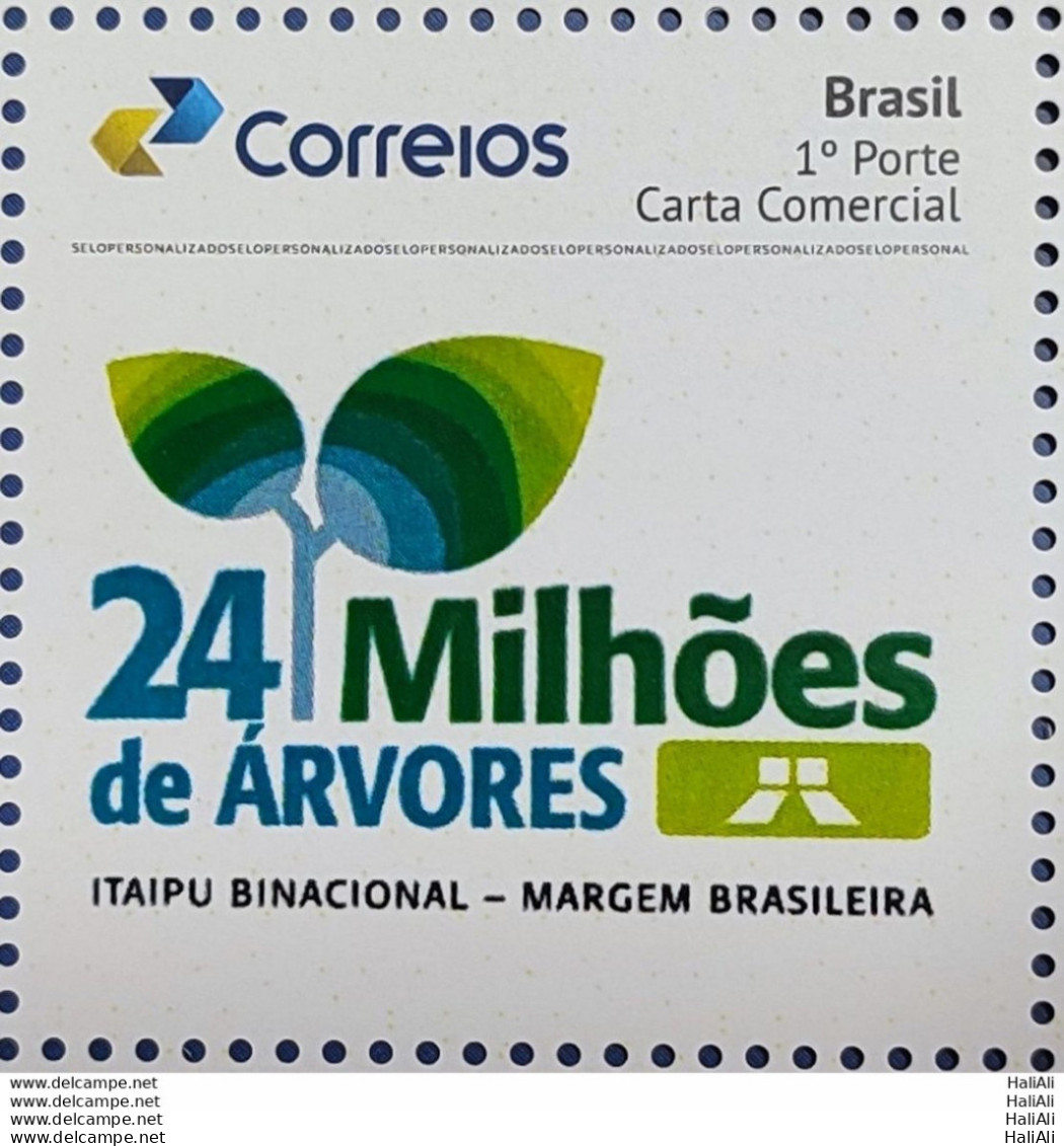 PB 198 Brazil Personalized Stamp Itaipu Binacional 24 Million Trees 2022 - Personnalisés