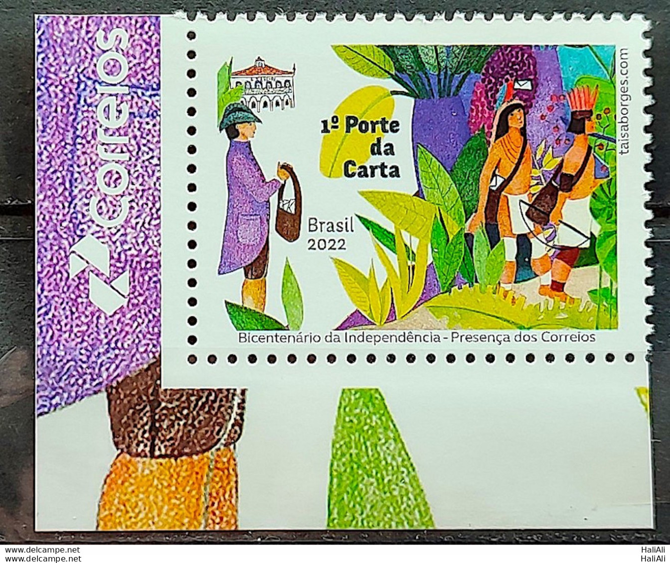 C 4074 Brazil Stamp Bicentennial Of Independence Presence Postal Services Indian 2022 Vignette Correios - Ongebruikt