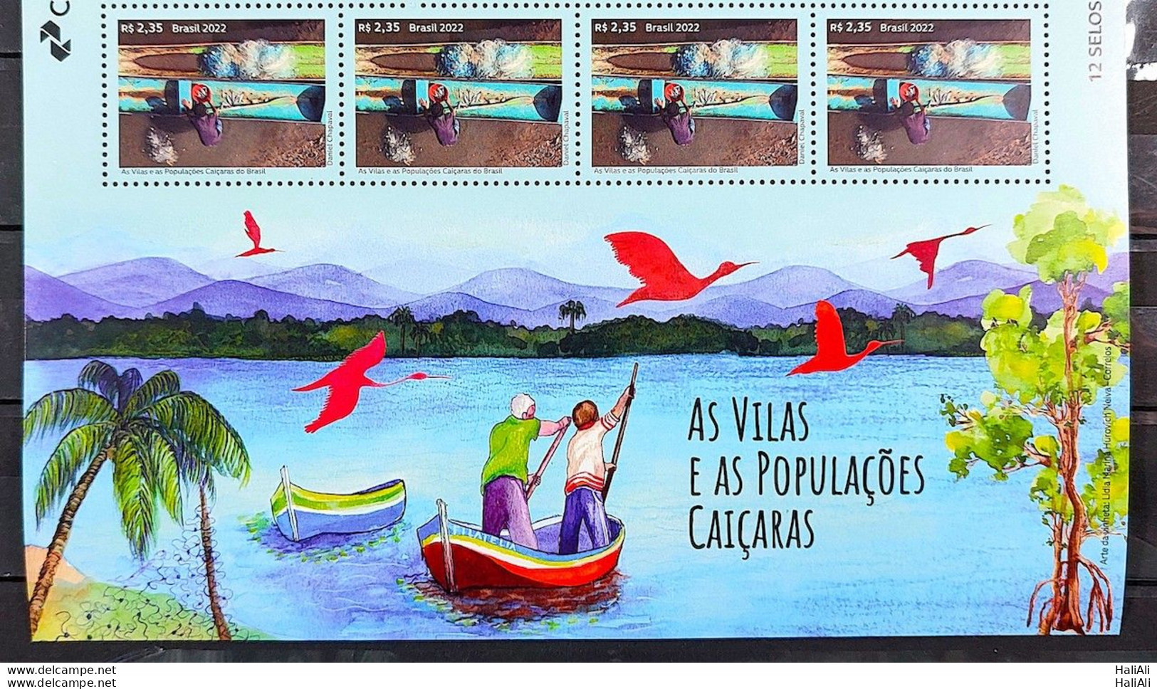 C 4058 Brazil Stamp The Village And Caicaras Populations Ship Fishing 2022 With 4 Plus Vignette - Ungebraucht