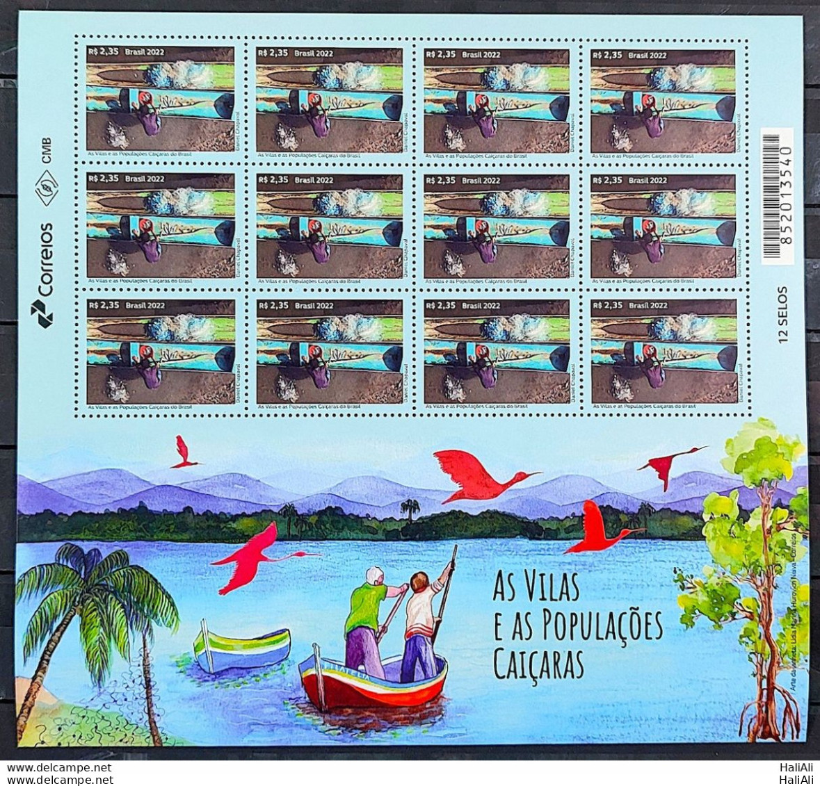 C 4058 Brazil Stamp The Village And Caicaras Populations Ship Fishing 2022 Sheet - Ongebruikt