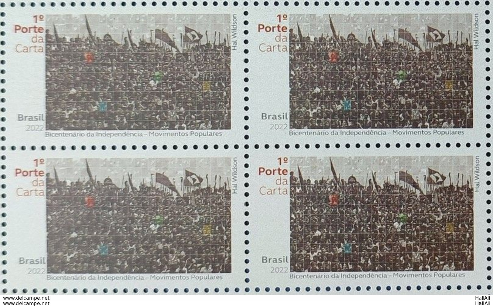 C 4056 Brazil Stamp Bicentenary Of Indenpendence Popular Movements 2022 Block Of 4 - Ungebraucht