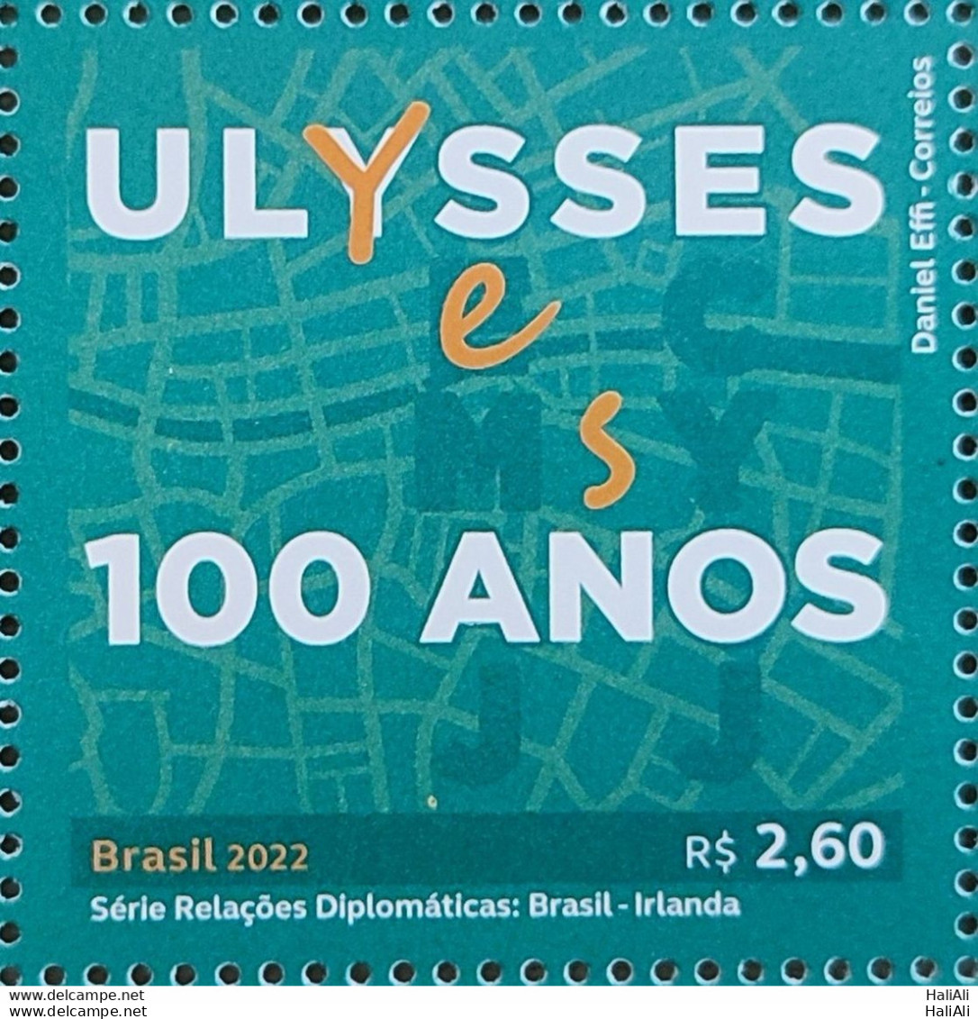 C 4054 Brazil Stamp Diplomatic Relations Brazil Ireland Literature Ulysses James Joyce 2022 Block Of 4 - Ungebraucht