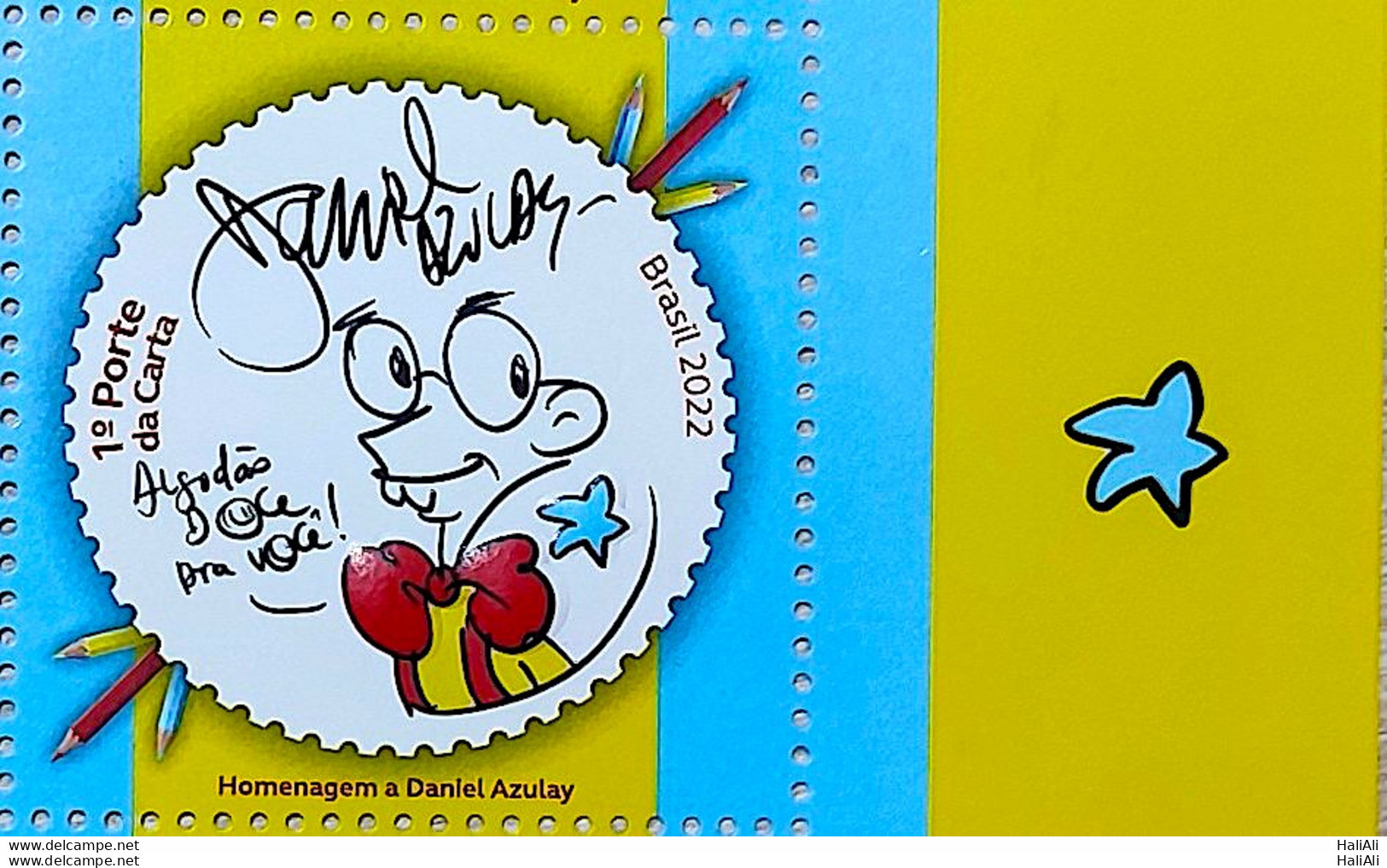 C 4053 Brazil Stamp Daniel Azulay Education Childish 2022 Vignette Star Dir - Ungebraucht