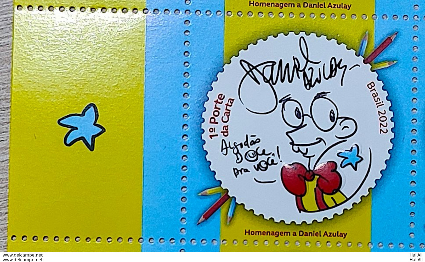C 4053 Brazil Stamp Daniel Azulay Education Childish 2022 Vignette Star Esq - Neufs