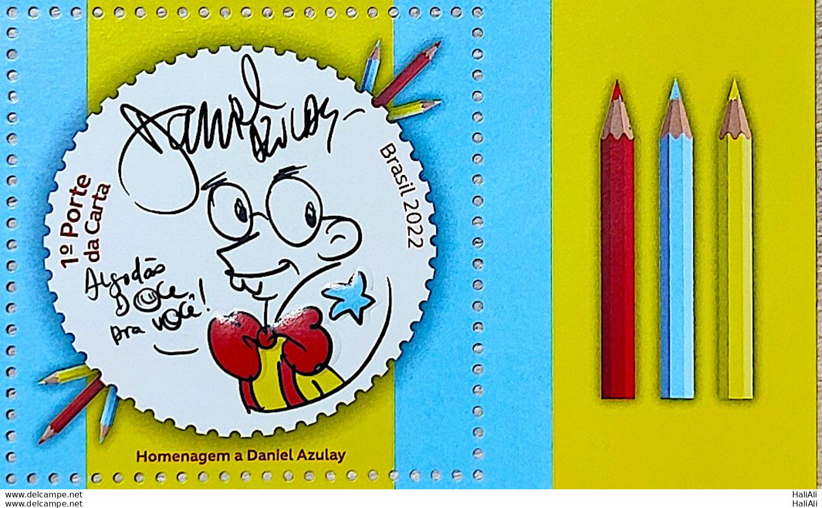 C 4053 Brazil Stamp Daniel Azulay Education Childish 2022 Vignette Pencil Dir - Unused Stamps