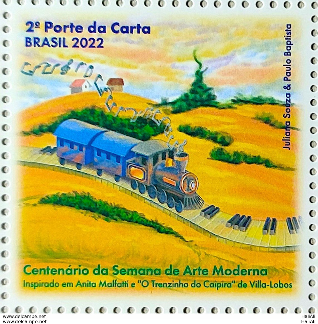 C 4036 Brazil Stamp Modern Art Week Centenary Literature Train Piano Music 2022 - Ongebruikt