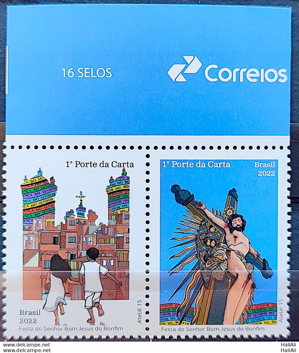 C 4031 Brazil Stamp Party Senhor Bom Jesus Do Bonfim Religion Bahia 2022 Complete Series Vignette Correios - Unused Stamps