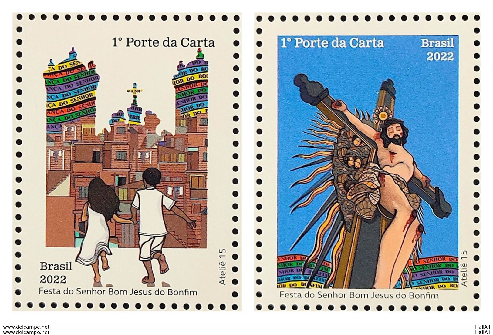 C 4031 Brazil Stamp Festival Of Good Lord Jesus Of Bonfim Religion 2022 Complete Series - Ungebraucht