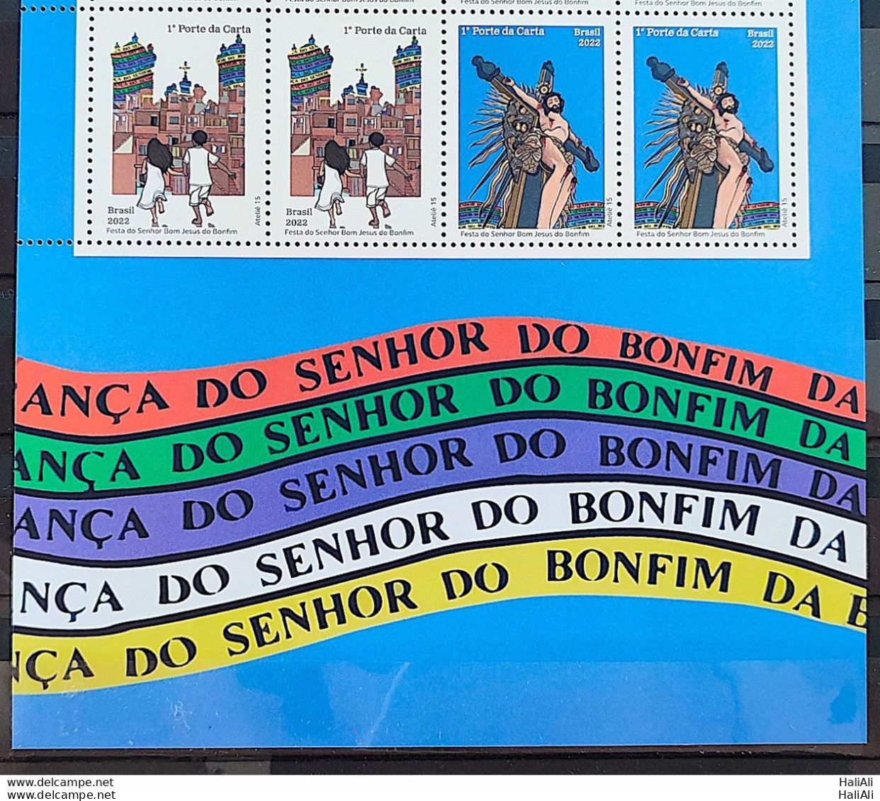 C 3982 Brazil Stamp Festival Of Good Lord Jesus Of Bonfim Religion 2022 With Vignette 4 Stamps - Ungebraucht