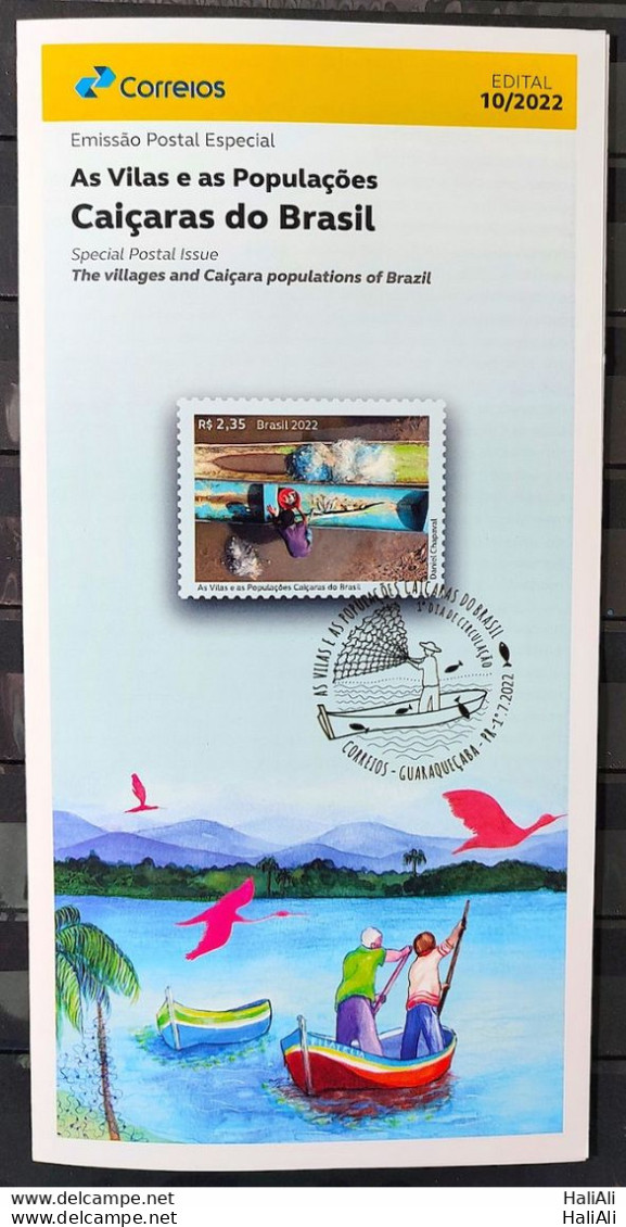 Brochure Brazil Edital 2022 10 The Villages Of Caicaras Populations Without Stamp - Storia Postale