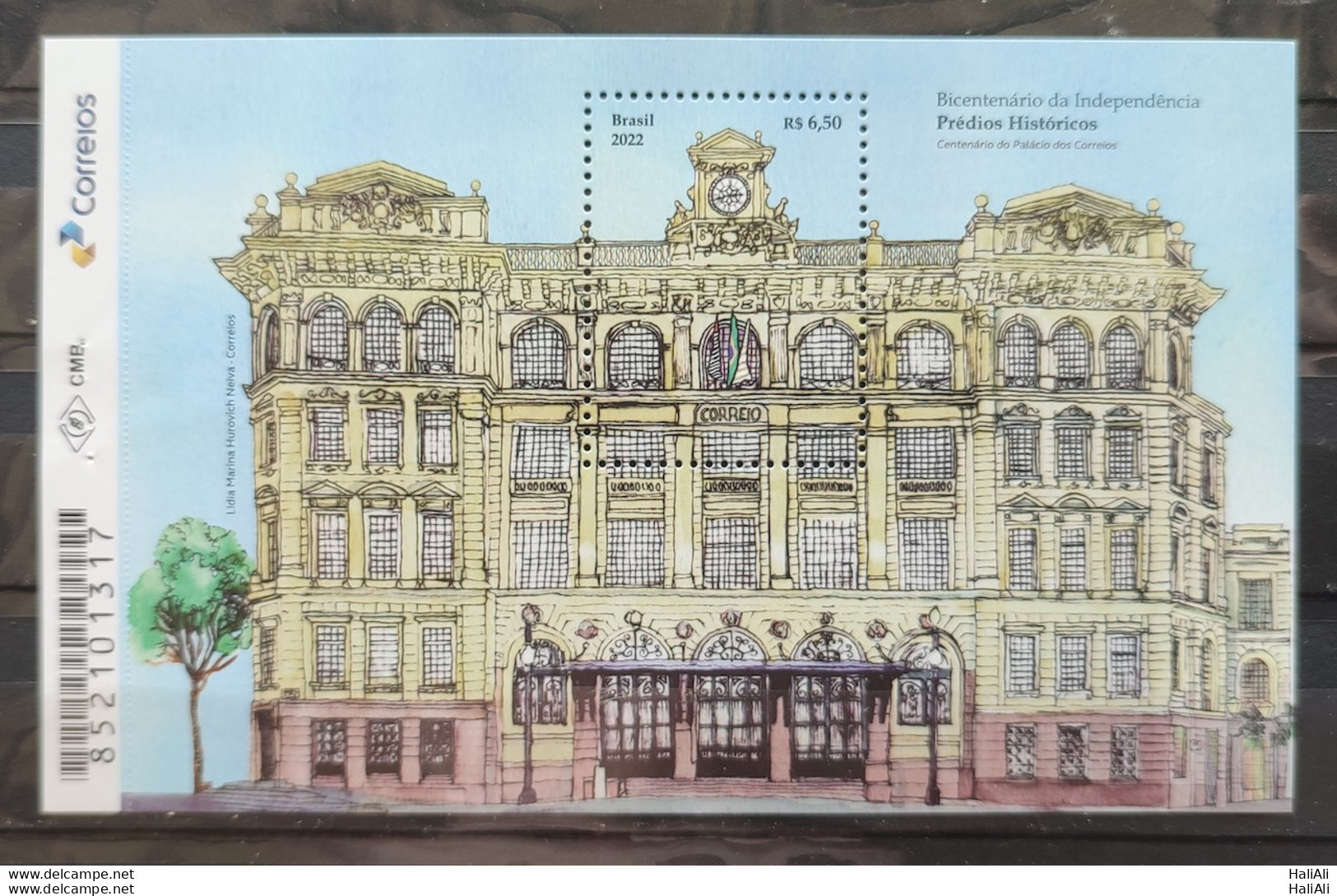 B 228 Brazil Stamp Bicentennial Of Independence Historic Buildings Post Office Correios 2022 WCH - Nuovi