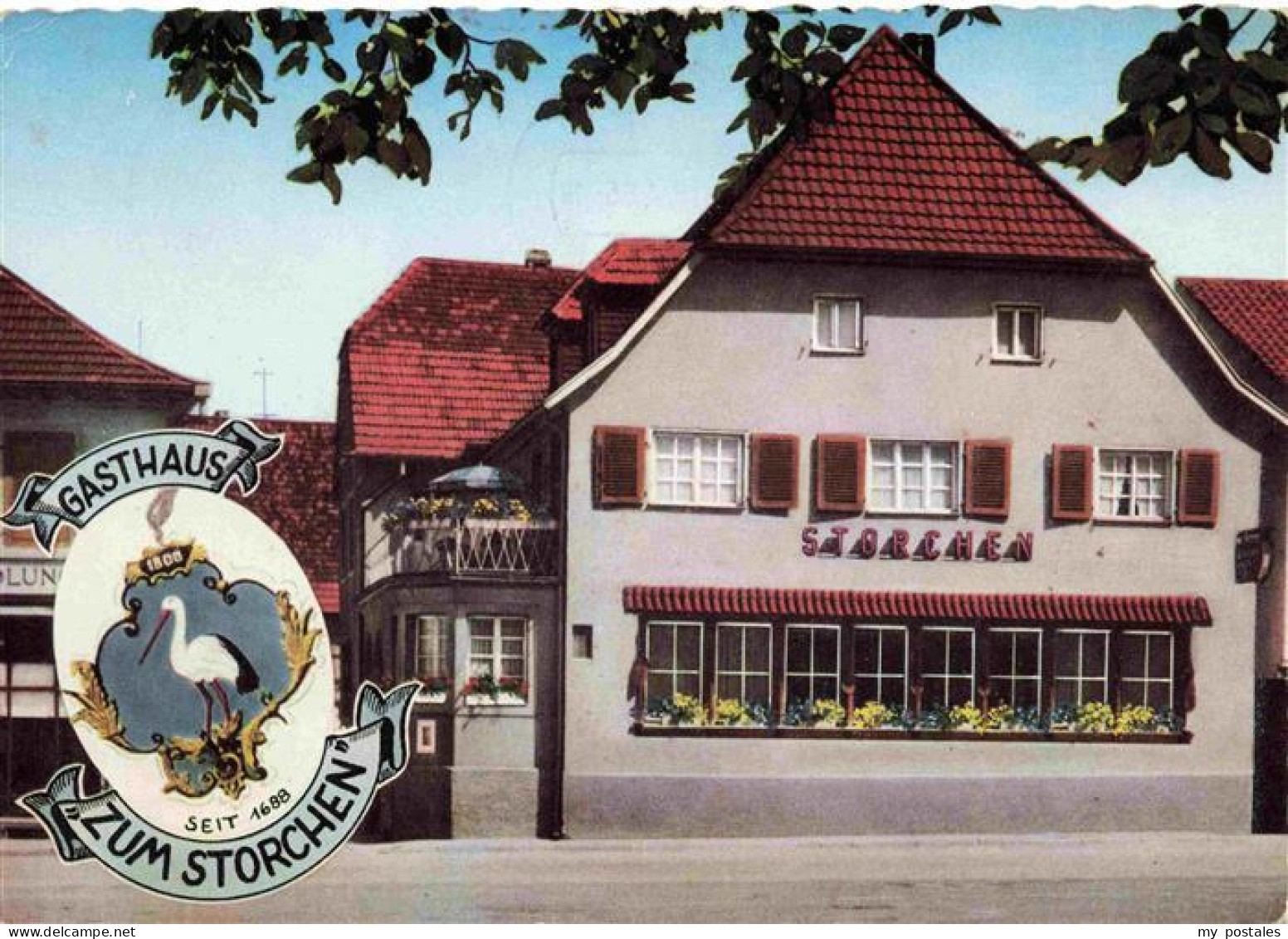 73972695 Buehl_Baden Gasthaus Zum Storchen Wappen - Buehl