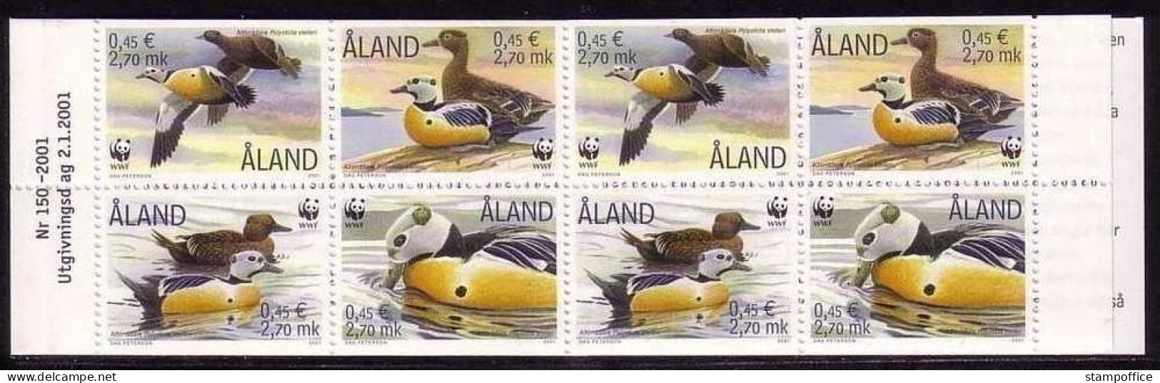 ALAND MH 9 POSTFRISCH(MINT) WWF 2001 SCHECKENTE - Unused Stamps