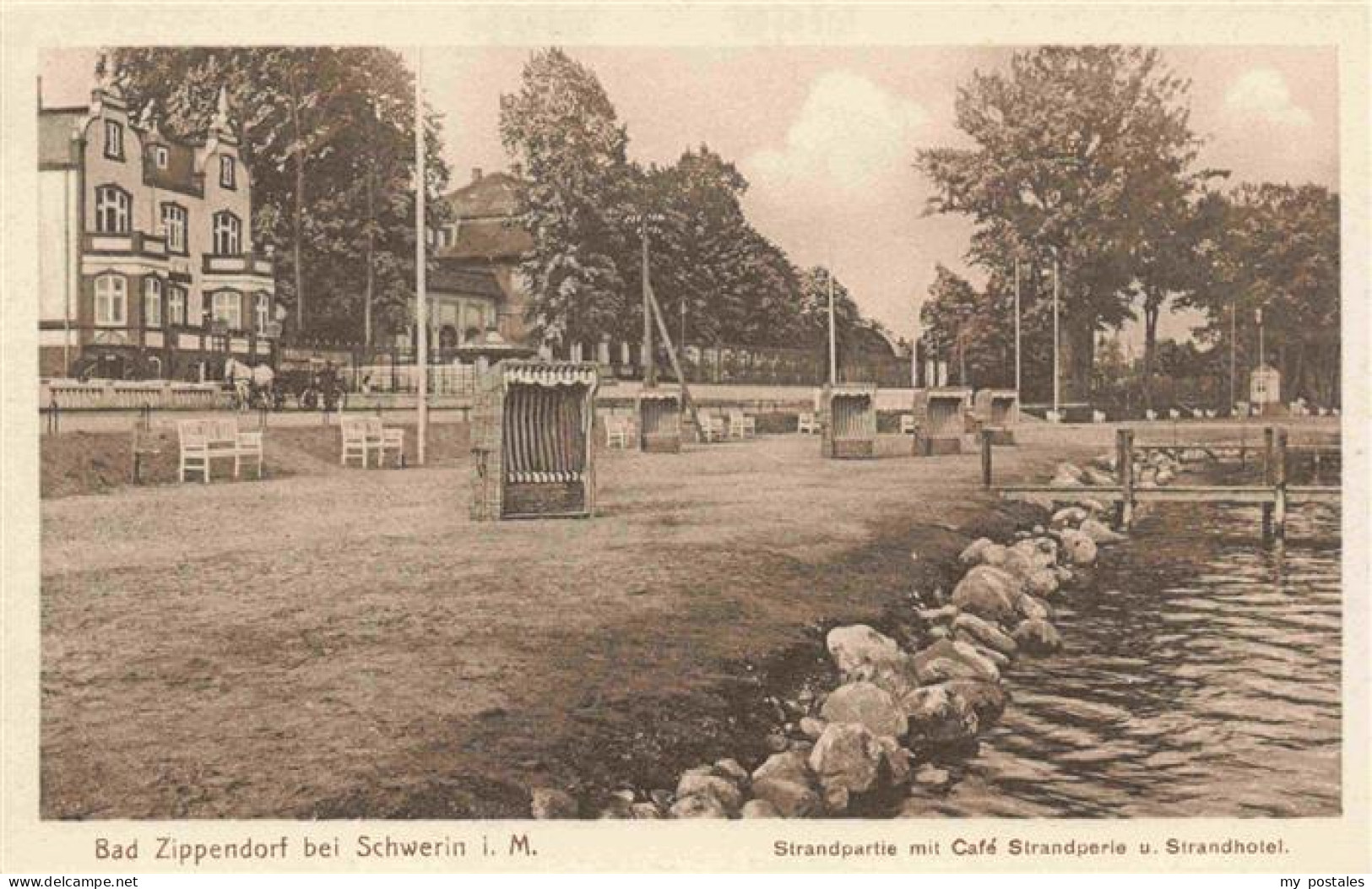 73972601 Bad_Zippendorf_Schwerin Strandpartie Mit Café Strandperle Und Strandhot - Schwerin