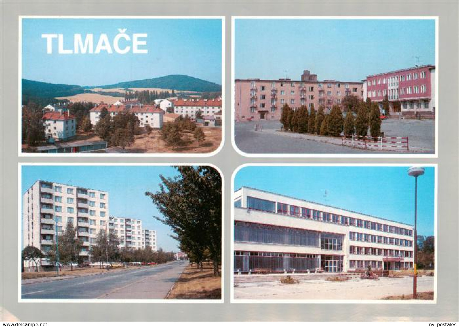 73940896 Tlmace_Slovakia Teilansichten Wohnblocks Schule - Slovacchia