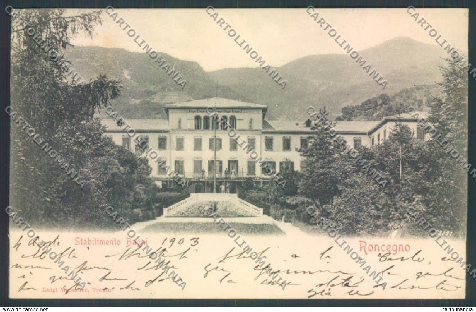 Trento Roncegno Terme PIEGATA Cartolina ZB1177 - Trento