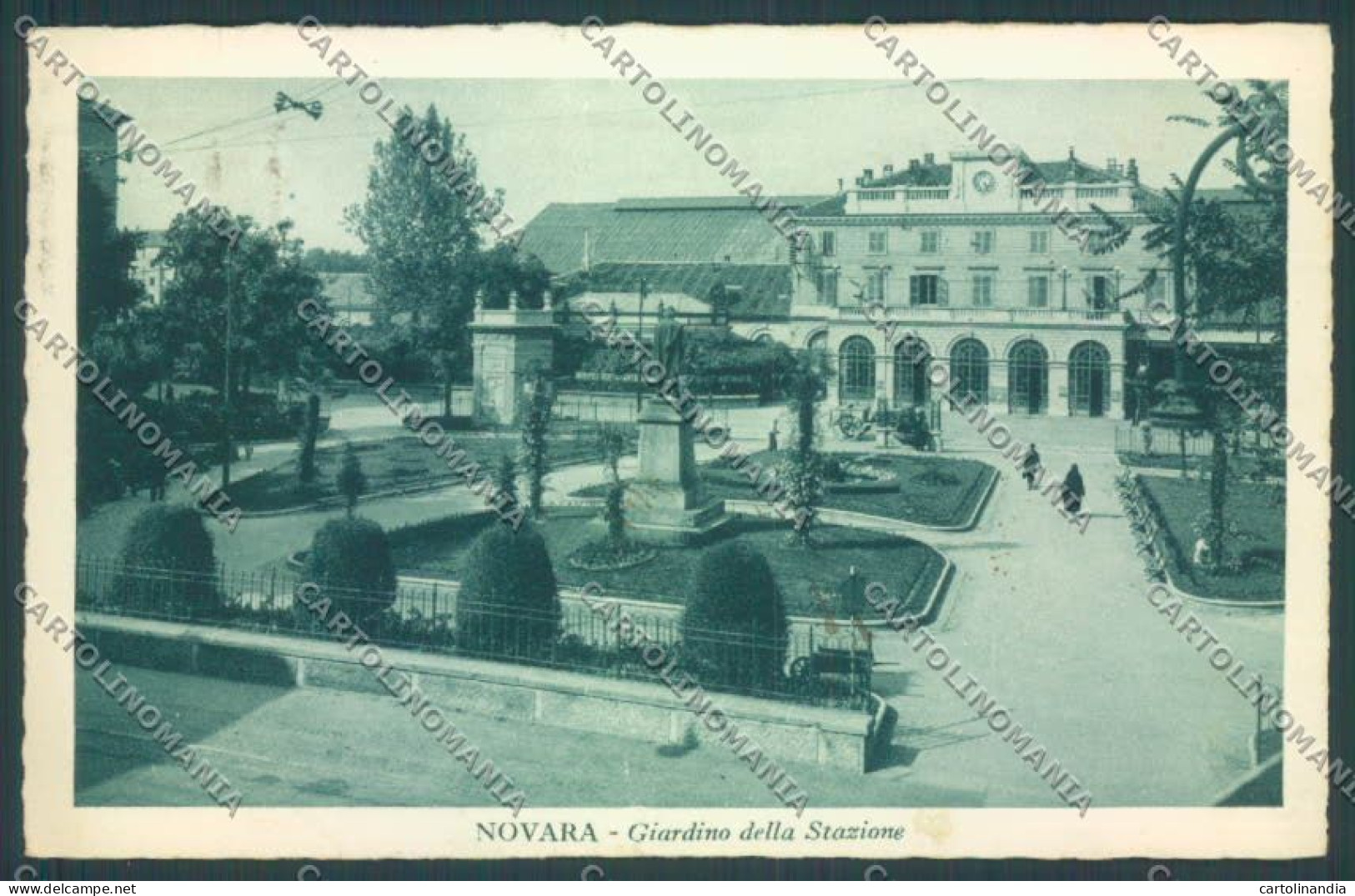 Novara Città Stazione PIEGATA Cartolina ZB1278 - Novara