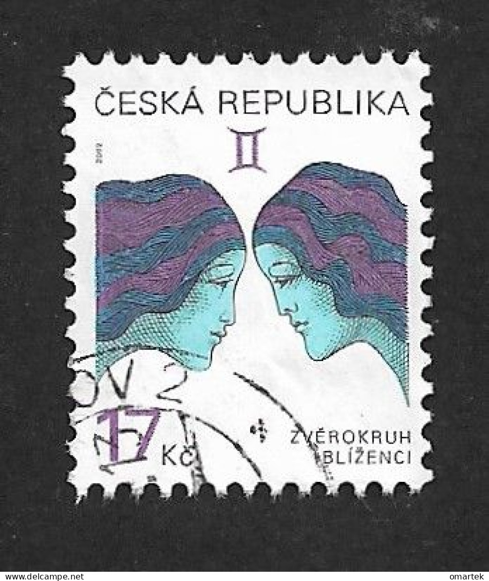 Czech Republic 2002 ⊙ Mi 329 Sc 3073 Zodiac – Gemini. Tschechische Republik C4 - Gebruikt