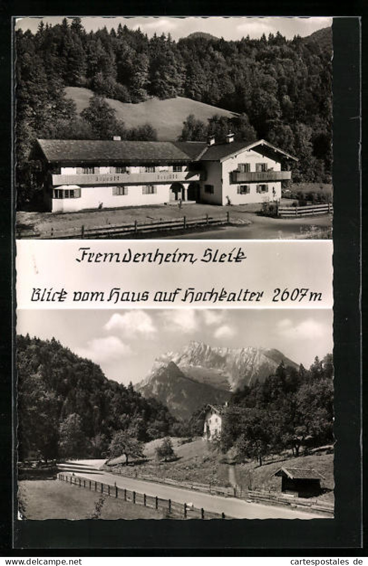 AK Ilsank B. Berchtesgaden, Hotel Sleik, Ramsauer Alpenstrasse  - Berchtesgaden