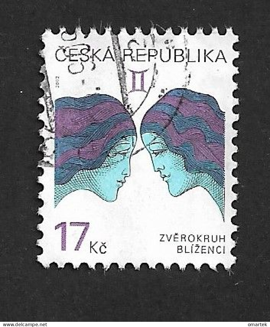 Czech Republic 2002 ⊙ Mi 329 Sc 3073 Zodiac – Gemini. Tschechische Republik C5 - Used Stamps