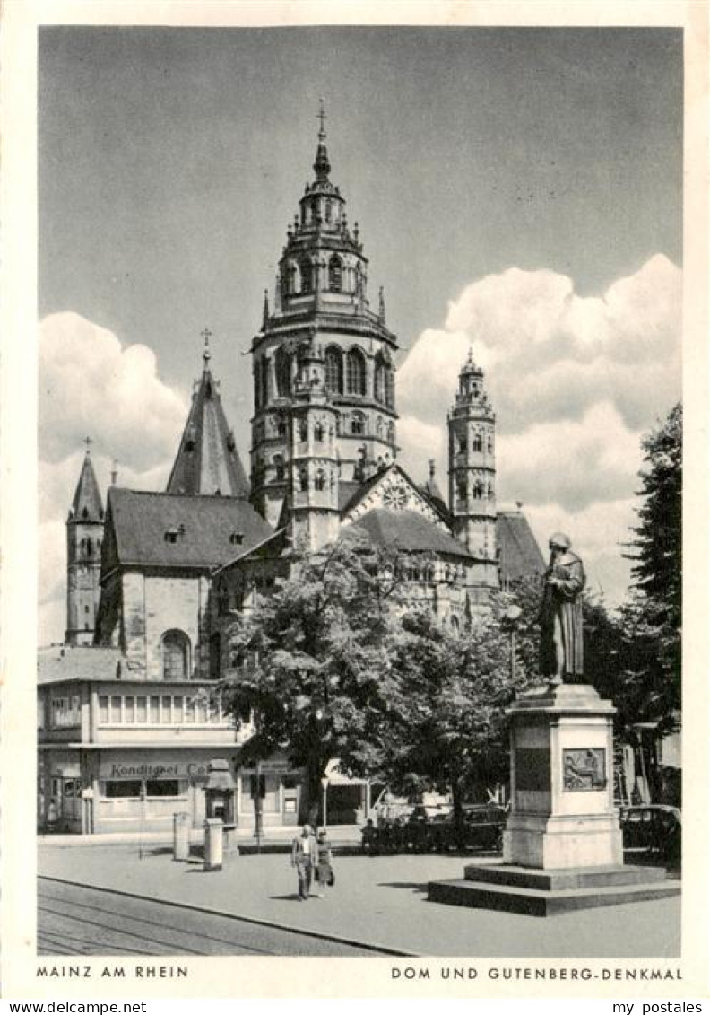 73899571 Mainz  Rhein Dom Und Gutenberg Denkmal  - Mainz