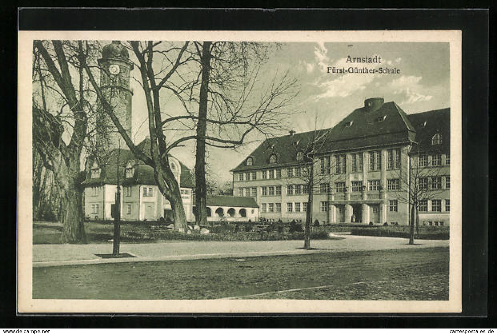 AK Arnstadt, Fürst-Günther-Schule Mit Vorplatz  - Arnstadt